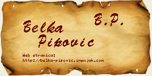 Belka Pipović vizit kartica